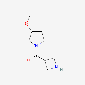 molecular formula C9H16N2O2 B1474527 Azetidin-3-yl(3-methoxypyrrolidin-1-yl)methanone CAS No. 1701541-89-0