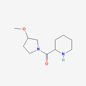molecular formula C11H20N2O2 B1474528 (3-Methoxypyrrolidin-1-yl)(piperidin-2-yl)methanone CAS No. 1698387-19-7