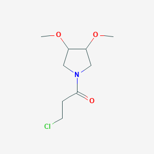 molecular formula C9H16ClNO3 B1474530 3-Chloro-1-(3,4-dimethoxypyrrolidin-1-yl)propan-1-one CAS No. 1699341-25-7