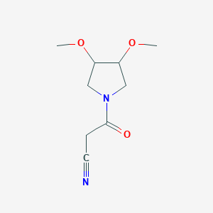 molecular formula C9H14N2O3 B1474533 3-(3,4-Dimethoxypyrrolidin-1-yl)-3-oxopropanenitrile CAS No. 1696311-82-6