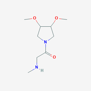 molecular formula C9H18N2O3 B1474534 1-(3,4-Dimethoxypyrrolidin-1-yl)-2-(methylamino)ethan-1-one CAS No. 1693729-41-7