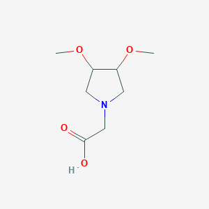 molecular formula C8H15NO4 B1474536 2-(3,4-Dimethoxypyrrolidin-1-yl)acetic acid CAS No. 1694997-94-8