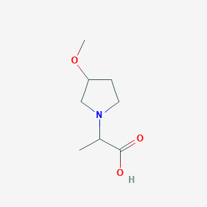 molecular formula C8H15NO3 B1474537 2-(3-Methoxypyrrolidin-1-yl)propanoic acid CAS No. 1691084-20-4