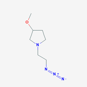molecular formula C7H14N4O B1474539 1-(2-Azidoethyl)-3-methoxypyrrolidine CAS No. 1693685-74-3