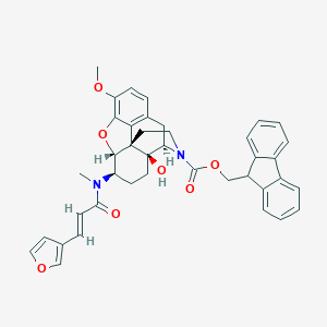 B147454 9H-fluoren-9-ylmethyl (4R,4aS,7R,7aR,12bS)-7-[[(E)-3-(furan-3-yl)prop-2-enoyl]-methylamino]-4a-hydroxy-9-methoxy-1,2,4,5,6,7,7a,13-octahydro-4,12-methanobenzofuro[3,2-e]isoquinoline-3-carboxylate CAS No. 742075-11-2