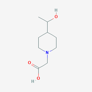 2-(4-(1-Hydroxyethyl)piperidin-1-yl)acetic acid