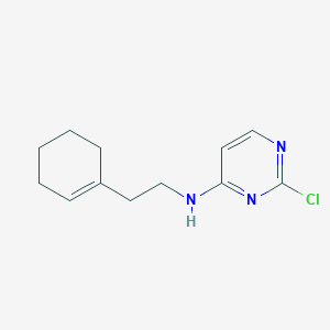 molecular formula C12H16ClN3 B1474554 2-chloro-N-(2-(cyclohex-1-en-1-yl)ethyl)pyrimidin-4-amine CAS No. 1702977-61-4