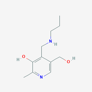molecular formula C11H18N2O2 B1474562 5-(Hydroxymethyl)-2-methyl-4-((propylamino)methyl)pyridin-3-ol CAS No. 1595674-61-5