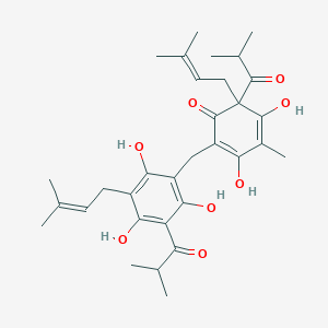 molecular formula C32H42O8 B14745658 hyperbrasilol C CAS No. 4937-61-5