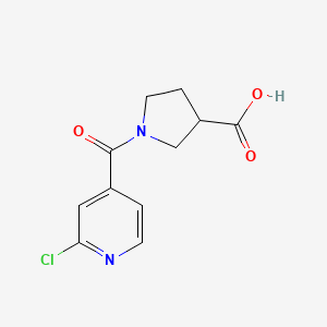 molecular formula C11H11ClN2O3 B1474575 1-(2-Chloroisonicotinoyl)pyrrolidine-3-carboxylic acid CAS No. 1575360-71-2