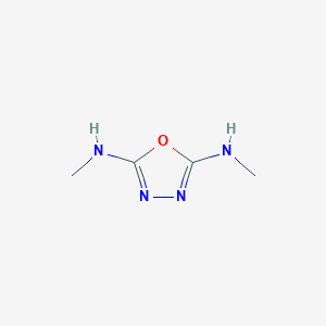 molecular formula C4H8N4O B14745832 2-Aminomethyl-5-methylamino-1,3,4-oxadiazole CAS No. 2937-92-0