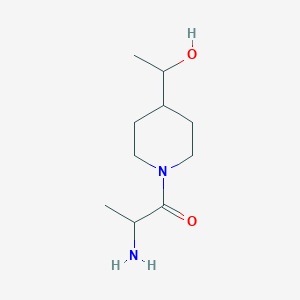 molecular formula C10H20N2O2 B1474588 2-氨基-1-(4-(1-羟乙基)哌啶-1-基)丙-1-酮 CAS No. 1697243-88-1