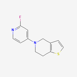 molecular formula C12H11FN2S B1474590 2-fluoro-4-{4H,5H,6H,7H-thieno[3,2-c]pyridin-5-yl}pyridine CAS No. 1564488-90-9