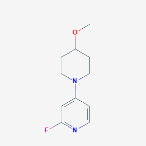 2-Fluoro-4-(4-methoxypiperidin-1-yl)pyridine