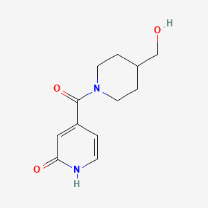 molecular formula C12H16N2O3 B1474597 4-(4-(hydroxymethyl)piperidine-1-carbonyl)pyridin-2(1H)-one CAS No. 1916017-36-1