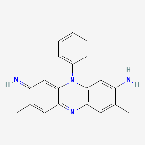 molecular formula C20H18N4 B14746010 8-Imino-3,7-dimethyl-10-phenylphenazin-2-amine CAS No. 4661-54-5