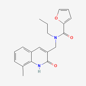 N-[(8-methyl-2-oxo-1,2-dihydroquinolin-3-yl)methyl]-N-propylfuran-2-carboxamide