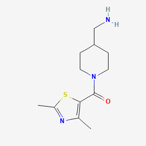 molecular formula C12H19N3OS B1474602 (4-氨基甲基)哌啶-1-基)(2,4-二甲基噻唑-5-基)甲酮 CAS No. 1593291-63-4