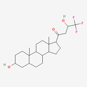 4,4,4-trifluoro-3-hydroxy-1-(3-hydroxy-10,13-dimethyl-2,3,4,5,6,7,8,9,11,12,14,15,16,17-tetradecahydro-1H-cyclopenta[a]phenanthren-17-yl)butan-1-one