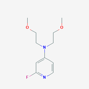 molecular formula C11H17FN2O2 B1474605 2-fluoro-N,N-bis(2-methoxyethyl)pyridin-4-amine CAS No. 1566508-65-3