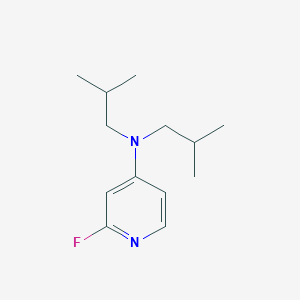 molecular formula C13H21FN2 B1474607 2-fluoro-N,N-bis(2-methylpropyl)pyridin-4-amine CAS No. 1566436-23-4
