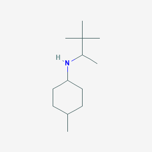 molecular formula C13H27N B1474612 (1r,4r)-N-(3,3-dimethylbutan-2-yl)-4-methylcyclohexan-1-amine CAS No. 1592026-84-0