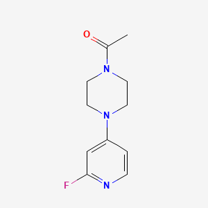 molecular formula C11H14FN3O B1474616 1-[4-(2-Fluoropyridin-4-yl)piperazin-1-yl]ethan-1-one CAS No. 1566692-33-8