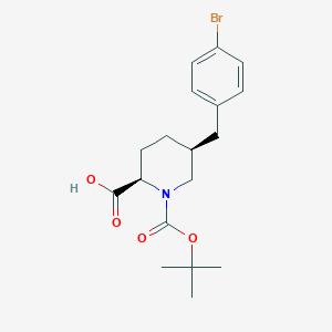 molecular formula C18H24BrNO4 B14746197 (2R,5S)-1-Boc-5-(4-Bromo-benzyl)-piperidine-2-carboxylicacid 