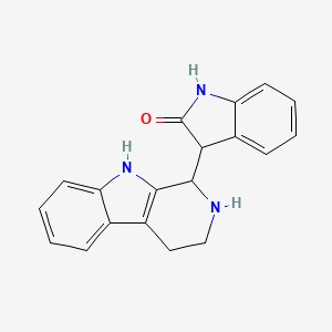 molecular formula C19H17N3O B14746198 3-(2,3,4,9-tetrahydro-1H-pyrido[3,4-b]indol-1-yl)-1,3-dihydroindol-2-one 