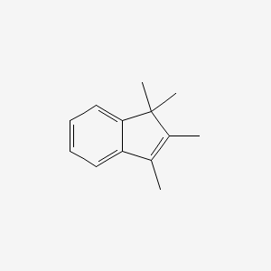 molecular formula C13H16 B14746204 1H-Indene, 1,1,2,3-tetramethyl- CAS No. 4705-87-7