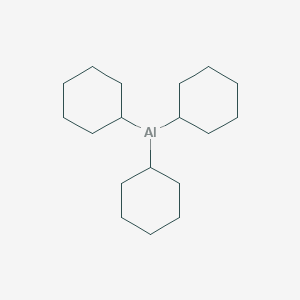 molecular formula C18H33Al B14746208 Tricyclohexylalumane CAS No. 4660-27-9