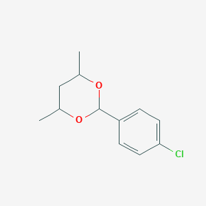 molecular formula C12H15ClO2 B14746214 2-(4-Chlorophenyl)-4,6-dimethyl-1,3-dioxane CAS No. 5406-51-9