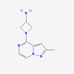 molecular formula C10H13N5 B1474622 1-(2-Methylpyrazolo[1,5-a]pyrazin-4-yl)azetidin-3-amine CAS No. 1566103-65-8
