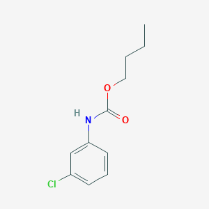 molecular formula C11H14ClNO2 B14746270 Carbamic acid, 3-chlorophenyl-, butyl ester CAS No. 2445-41-2