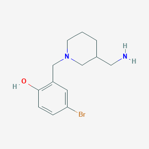 molecular formula C13H19BrN2O B1474628 2-((3-(Aminomethyl)piperidin-1-yl)methyl)-4-bromophenol CAS No. 1915957-21-9