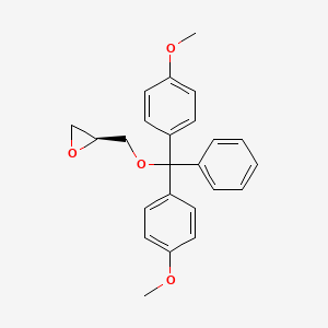 molecular formula C24H24O4 B14746294 Oxirane, [[bis(4-methoxyphenyl)phenylmethoxy]methyl]-, (2S)- 