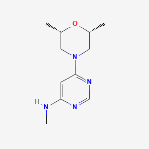 molecular formula C11H18N4O B1474630 6-((2S,6R)-2,6-dimethylmorpholino)-N-methylpyrimidin-4-amine CAS No. 1595713-07-7