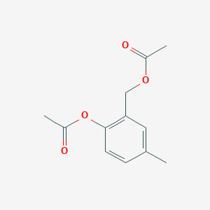 molecular formula C12H14O4 B14746304 Benzenemethanol,2-(acetyloxy)-5-methyl-,acetate 