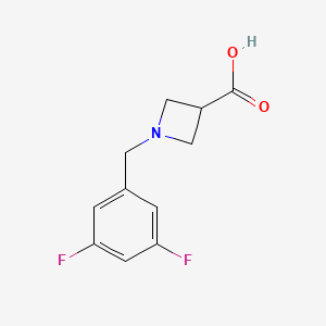 molecular formula C11H11F2NO2 B1474632 1-(3,5-Difluorobenzyl)azetidine-3-carboxylic acid CAS No. 1598528-25-6