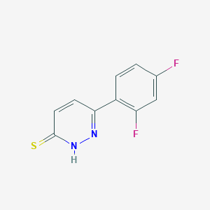 molecular formula C10H6F2N2S B1474635 6-(2,4-Difluorophenyl)pyridazine-3-thiol CAS No. 1691890-61-5