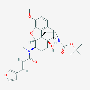 B147464 tert-butyl (4R,4aS,7R,7aR,12bS)-7-[[(E)-3-(furan-3-yl)prop-2-enoyl]-methylamino]-4a-hydroxy-9-methoxy-1,2,4,5,6,7,7a,13-octahydro-4,12-methanobenzofuro[3,2-e]isoquinoline-3-carboxylate CAS No. 742075-09-8