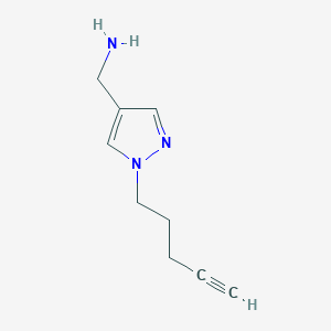 molecular formula C9H13N3 B1474640 [1-(pent-4-yn-1-yl)-1H-pyrazol-4-yl]methanamine CAS No. 1566172-39-1
