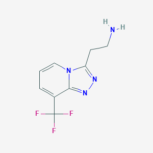 molecular formula C9H9F3N4 B1474646 2-(8-(Trifluoromethyl)-[1,2,4]triazolo[4,3-a]pyridin-3-yl)ethan-1-amine CAS No. 1779997-08-8
