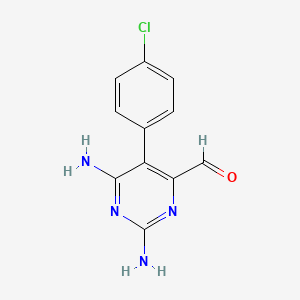 2,6-Diamino-5-(4-chlorophenyl)pyrimidine-4-carbaldehyde