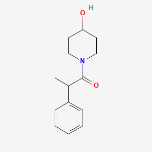 molecular formula C14H19NO2 B1474649 1-(4-Hydroxypiperidin-1-yl)-2-phenylpropan-1-one CAS No. 1918588-42-7