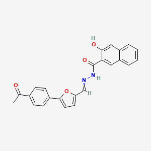 N-[[5-(4-acetylphenyl)-2-furyl]methylideneamino]-3-hydroxy-naphthalene-2-carboxamide