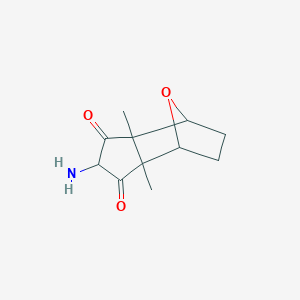 molecular formula C11H15NO3 B14746558 2-Amino-3a,7a-dimethylhexahydro-1h-4,7-epoxyindene-1,3(2h)-dione CAS No. 5122-79-2