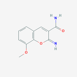 2-imino-8-methoxy-2H-chromene-3-carboxamide