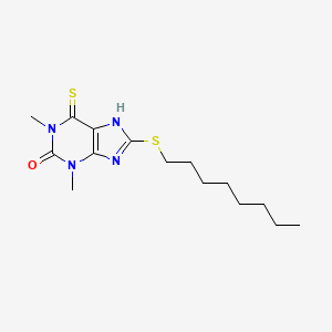 molecular formula C15H24N4OS2 B14746572 Theophylline, 8-octylthio-6-thio- CAS No. 4791-40-6