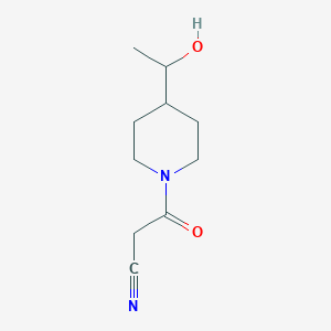 molecular formula C10H16N2O2 B1474658 3-(4-(1-Hydroxyethyl)piperidin-1-yl)-3-oxopropanenitrile CAS No. 1699957-87-3